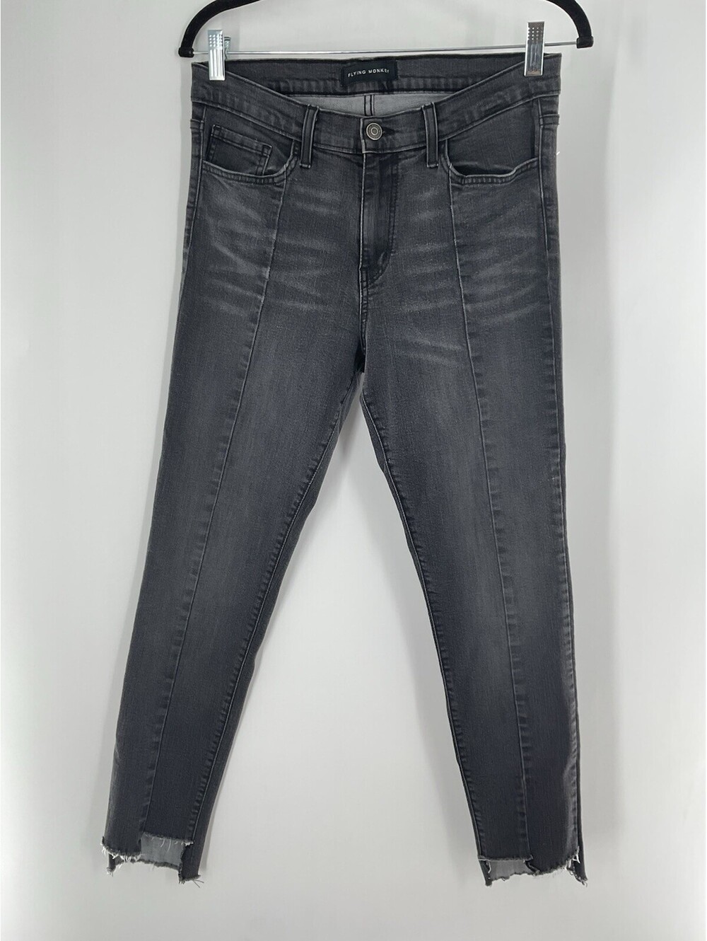 Flying Monkey Black Jeans Women’s Size 29 Distressed Cut Off Ankles 142